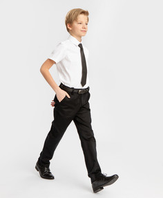 Брюки чинос со стрелками черные Button Blue (158)