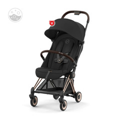 Прогулочная коляска Cybex Coya с бампером, рама Rosegold, Sepia Black, 0+