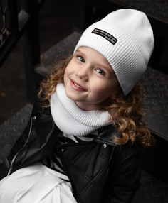 Шапка детская Gulliver 12401GMC7306, белый, 52