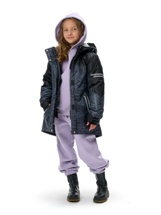 Куртка детская Oldos Милана, графитовый_черный, 164