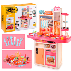Игровой набор кухня 889-240 Гурман (свет, звук) 69 предметов, в коробке Oubaoloon