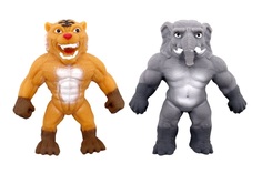 Фигурки-тянучки Stretchapalz ANIMALS, Животные 8 см, 2 героя в наборе, Слон и Тигр