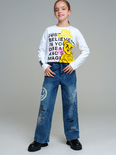 Джинсы детские PlayToday 32421231, голубой, 128