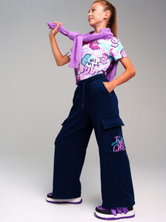 Брюки детские PlayToday 32421500, черный, 146