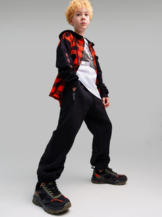 Брюки детские PlayToday 32411074, черный, 140