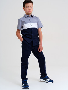 Брюки детские PlayToday 22417047, тёмно-синий, 158