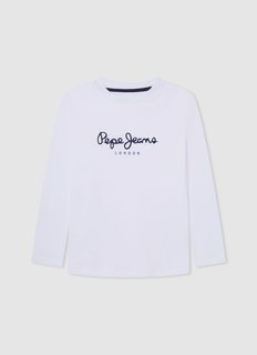 Лонгслив Pepe Jeans для мальчиков, размер 16, белый, PB503919*800*16