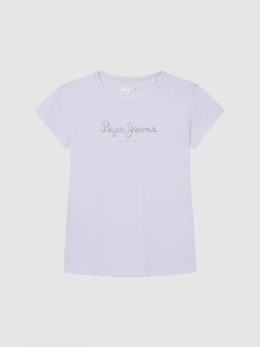 Футболка детская для девочек Pepe Jeans PG502924*800*14 белая 14