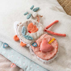 Игрушка мягкая Nattou Soft toy MILA ZOE LANA Ёжик Activity книжка 266338 (166651)