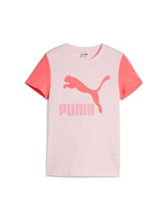 Футболка Puma Classics Two Color Logo Tee G, розовый, 140