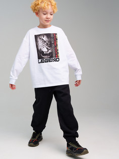 Лонгслив детский PlayToday 32411089, белый, 128