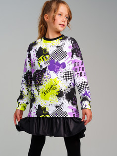 Платье детское PlayToday 32421189, разноцветный, 134