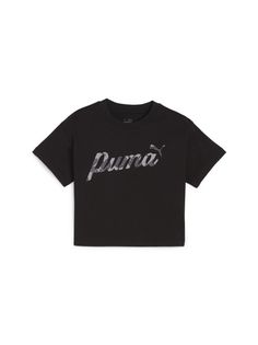 Футболка Puma Ess+Blossom Short Tee G, черный, 140