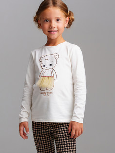 Лонгслив детский PlayToday 32422099, белый, 104