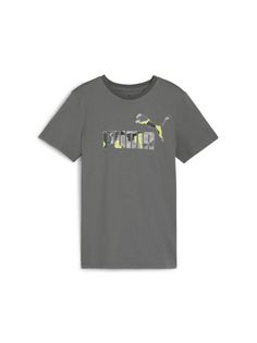 Футболка Puma Ess+Camo Logo Tee B, серый, 176