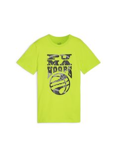 Футболка Puma Basketball Blueprint Tee B, лайм, 128