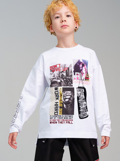 Лонгслив детский PlayToday 32411083, белый, 170