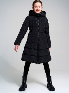 Пальто детское PlayToday 22427015, черный, 158