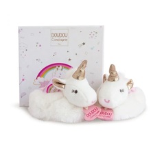Игрушка-погремушка Doudou et Compagnie в форме пинетки единорог