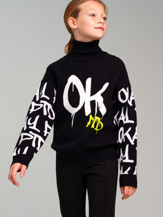 Свитер детский PlayToday 32421184, черный, белый, 158