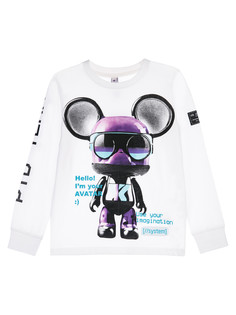 Лонгслив детский PlayToday 32412148, белый, 110