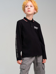 Поло детское PlayToday 32411651, черный, 164