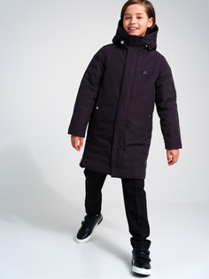 Пальто детское PlayToday 22417003, черный, 170