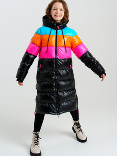 Пальто детское PlayToday 32421285, разноцветный, 158