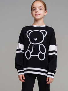 Джемпер детский PlayToday 32421239, черный, белый, 170