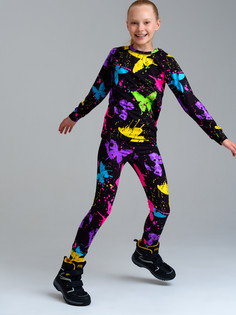 Термобелье детское комплект PlayToday 32421117, черный, 158