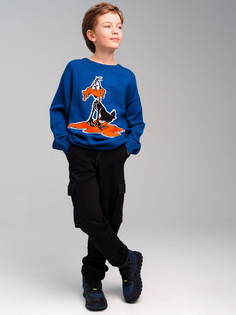 Джемпер детский PlayToday 32431026, темно-зеленый, 134