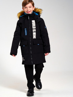 Пальто детское PlayToday 22417011, черный, 152