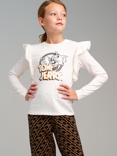 Лонгслив детский PlayToday 32441056, белый, 134
