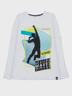 Лонгслив детский PlayToday 32411347, белый, 134