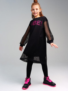 Платье детское PlayToday 32421294, черный, 140