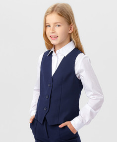 Жилет классический темно-синий Button Blue (134)