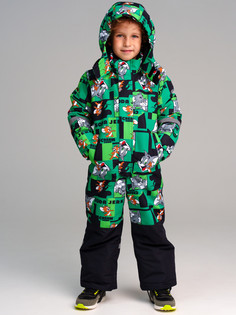 Комбинезон детский PlayToday 32432030, зеленый, черный, 110