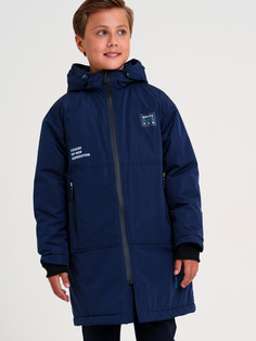 Пальто детское PlayToday 22417008, тёмно-синий, 176