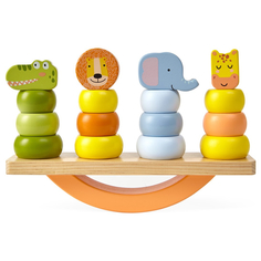 Развивающая игрушка для малышей Edufun Баланс с животными, деревянный, 2051