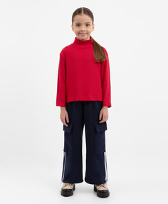 Брюки расклешенные с карго-карманами тёмно-синие Gulliver, 110, 22403GMC5604