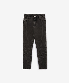 Джинсы Slim с декоративными швами серые для девочки Gulliver, 152, 22409GJC6302