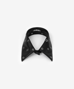 Воротник съёмный из экокожи с люверсами чёрный для девочки Gulliver, 158-170, 224GSGJC8603
