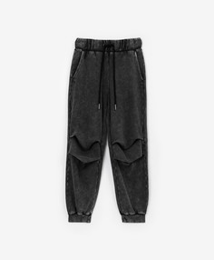 Брюки-джоггеры из вареного футера серые для девочки Gulliver, 152, 22407GJC5602