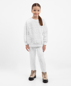 Брюки со штрипками из капитония белые для девочки Gulliver, 116, 22403GMC5605