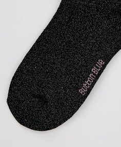 Носки высокие блестящие черные для девочки Button Blue, 26-28, 224BBGP8509