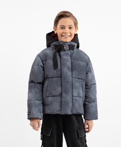 Куртка демисезонная плащевая серая для мальчика Gulliver, 152, 22410BJC4107