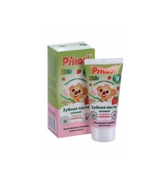 Зубная паста детская Pikool от 0+ лет, со вкусом клубники, без фтора, 50 мл