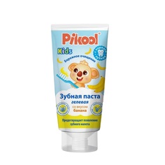 Зубная паста детская Pikool от 0+ лет, со вкусом банана, без фтора, 50 мл