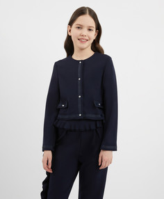 Жакет укороченный синий для девочки Gulliver, 122, 224GSGMC1901