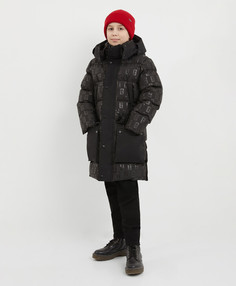 Пальто демисезонное на искусственном пуху чёрное для мальчика Gulliver, 122, 224GSBC4503